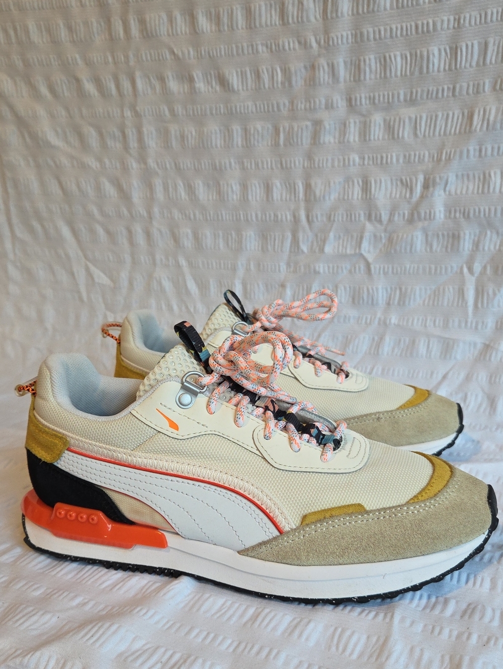 PUMA City Rider HC "Hill Camp" Sneakers – Putty/Cherry/Yellow